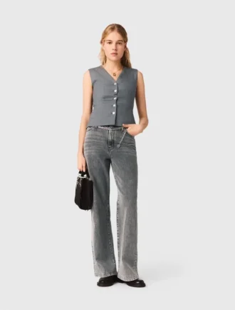 Jewel-button tailored vest Jewel-button tailored vest