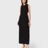 Jewel-collar maxi dress