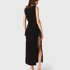 Jewel-collar maxi dress