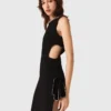 Jewel-collar maxi dress