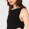 Jewel-collar maxi dress