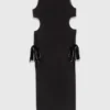 Jewel-collar maxi dress