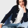 Jewelled bow-button cardigan