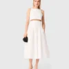 Jewelled collar taffeta crop top