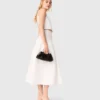 Jewelled collar taffeta crop top