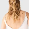 Jewelled collar taffeta crop top