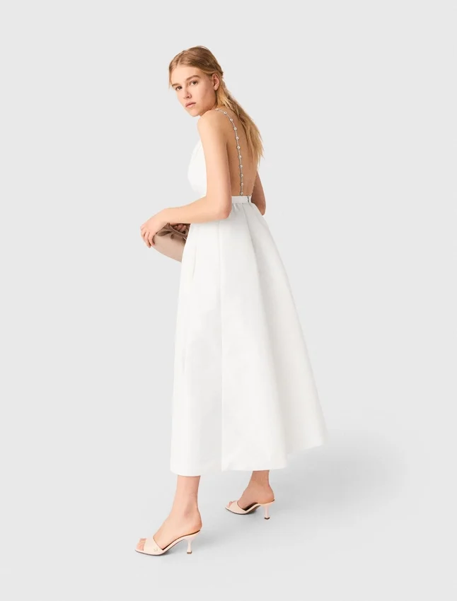 Jewelled taffeta maxi dress Jewelled taffeta maxi dress
