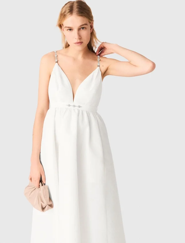 Jewelled taffeta maxi dress Jewelled taffeta maxi dress