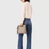 Knit cardigan with removable collar