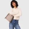 Knit cardigan with removable collar