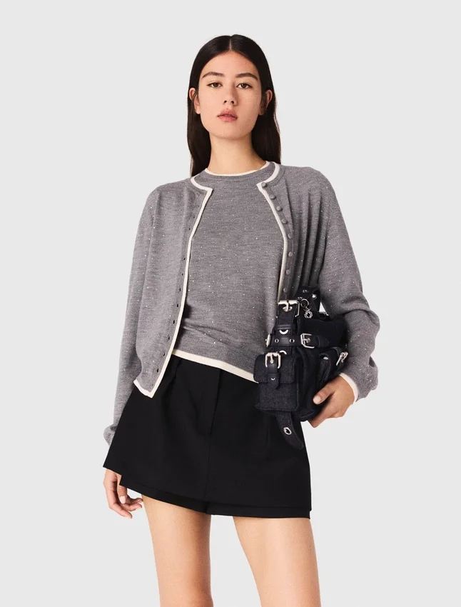 Knit embellished cardigan Knit embellished cardigan