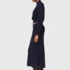 Knit maxi dress with removable sweater