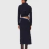 Knit maxi dress with removable sweater