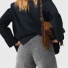 Knit shorts with rhinestones