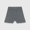 Knit shorts with rhinestones