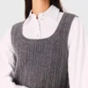 Knit top with removable shirt