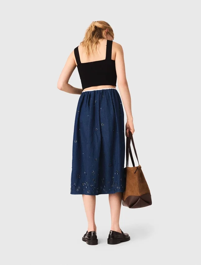 Knitted crop top with straps Knitted crop top with straps