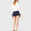 Layered effect embellished skort