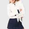 Layered effect embellished skort