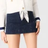 Layered effect embellished skort