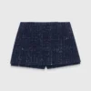 Layered effect embellished skort