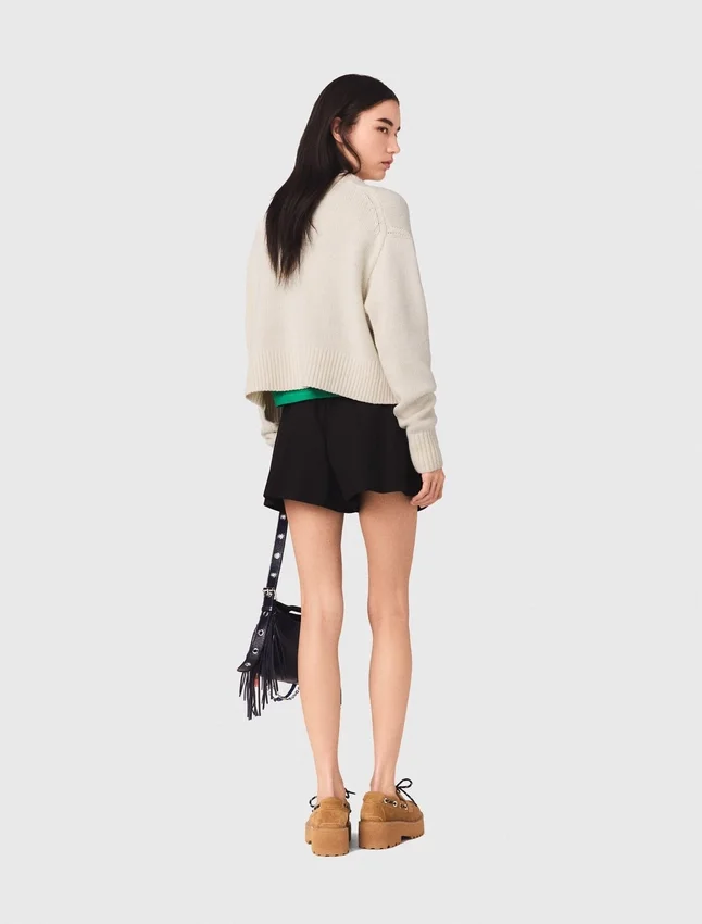 Layered-effect suit shorts Layered-effect suit shorts