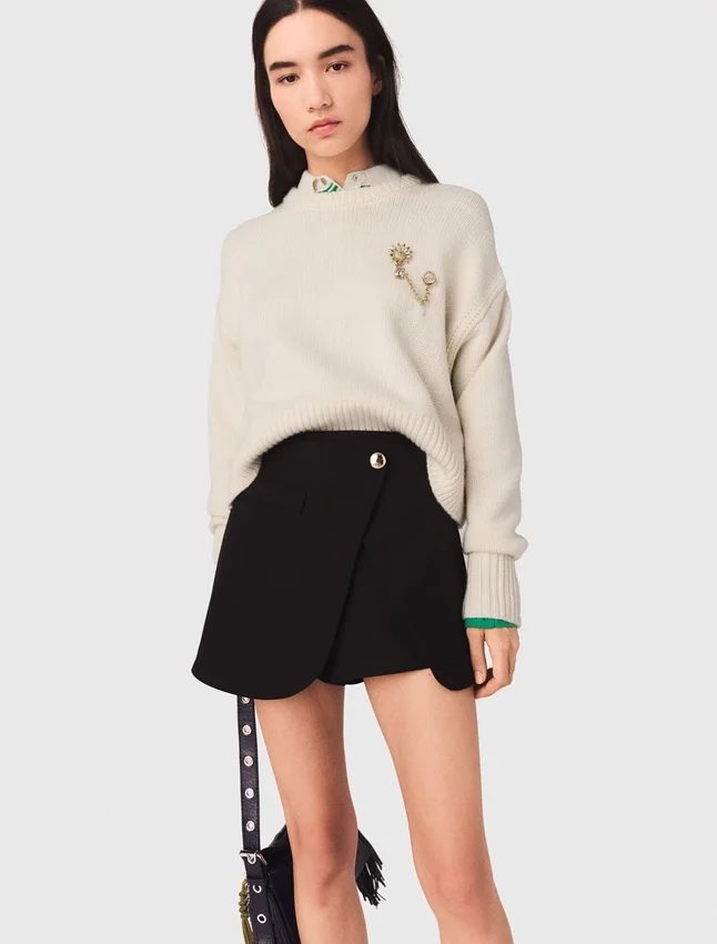 Layered-effect suit shorts Layered-effect suit shorts