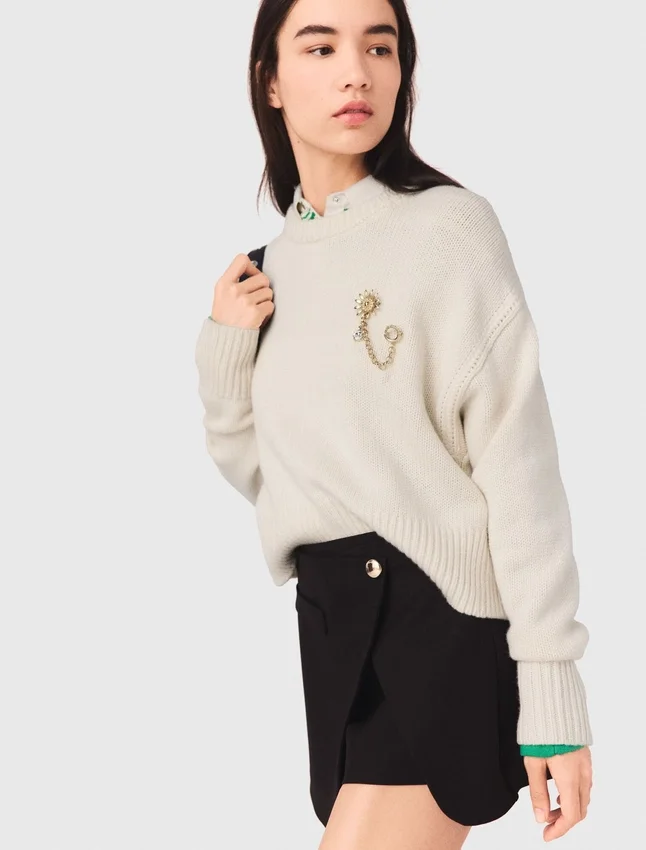 Layered-effect suit shorts Layered-effect suit shorts