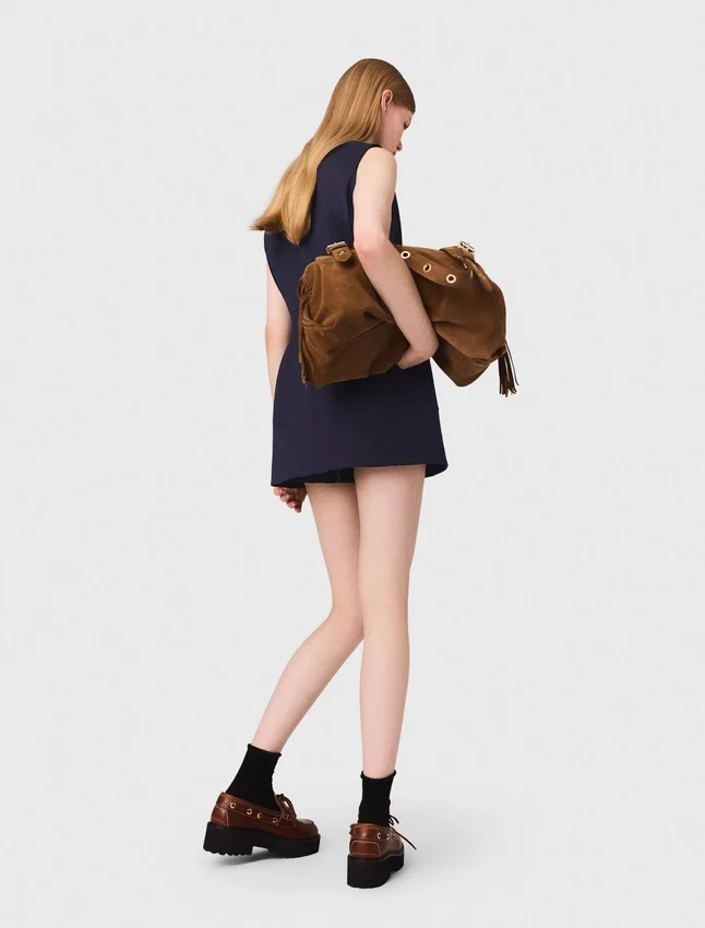 Layered-effect wool-blend jumpsuit Layered-effect wool-blend jumpsuit