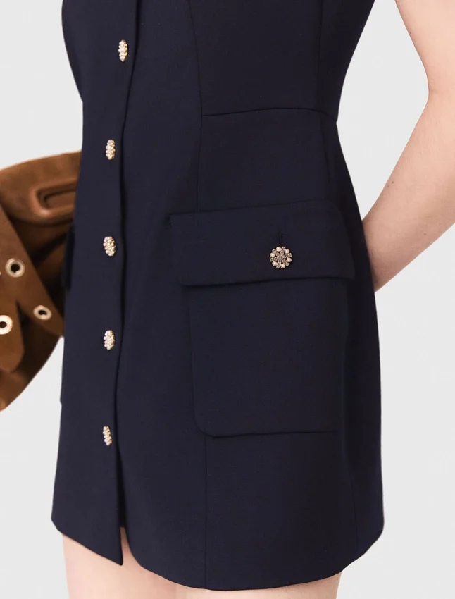 Layered-effect wool-blend jumpsuit Layered-effect wool-blend jumpsuit