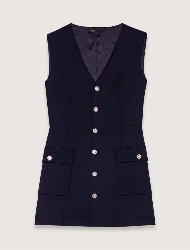 Layered-effect wool-blend jumpsuit Layered-effect wool-blend jumpsuit
