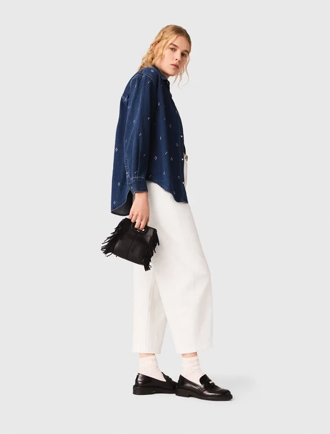 Leather bag with chain strap Leather bag with chain strap