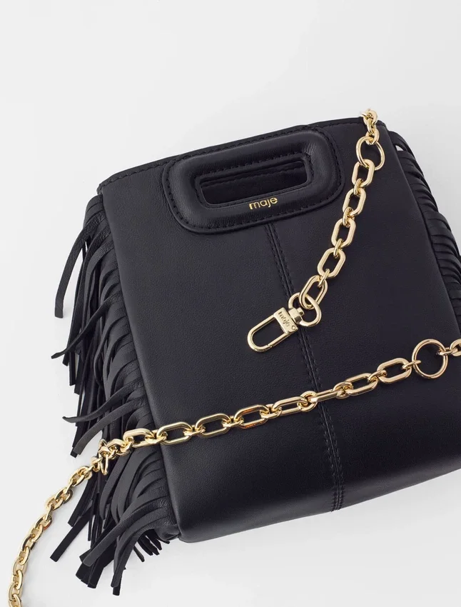 Leather bag with chain strap Leather bag with chain strap