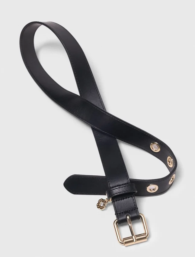 Leather belt with Miss M buckle Leather belt with Miss M buckle