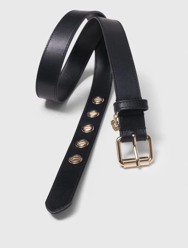 Leather belt with Miss M buckle Leather belt with Miss M buckle