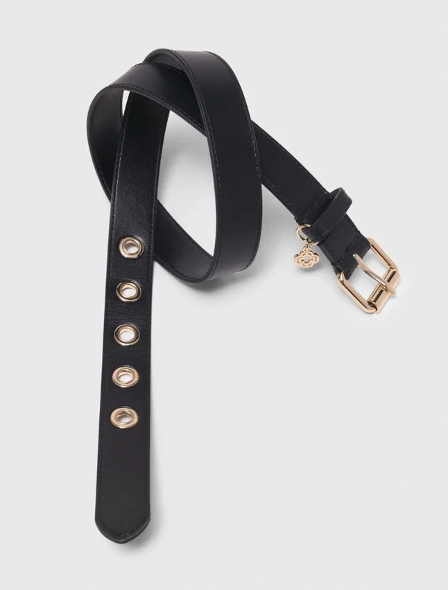Leather belt with Miss M buckle Leather belt with Miss M buckle
