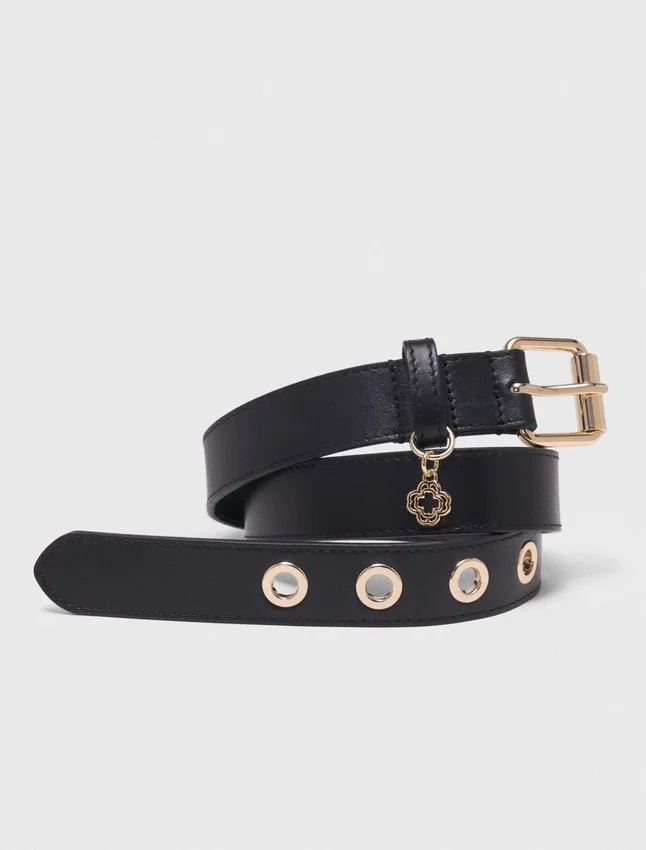 Leather belt with Miss M buckle Leather belt with Miss M buckle