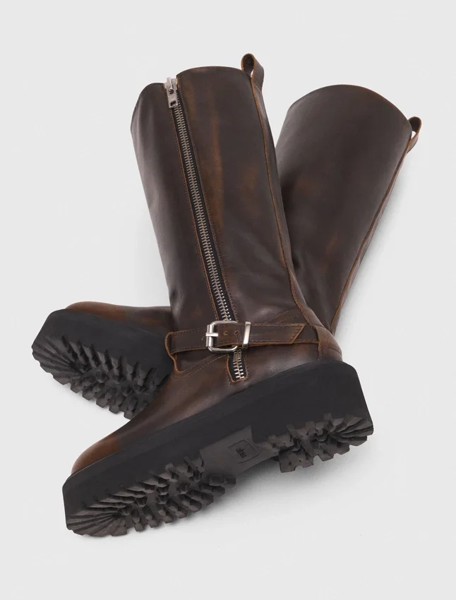 Leather biker boots Leather biker boots