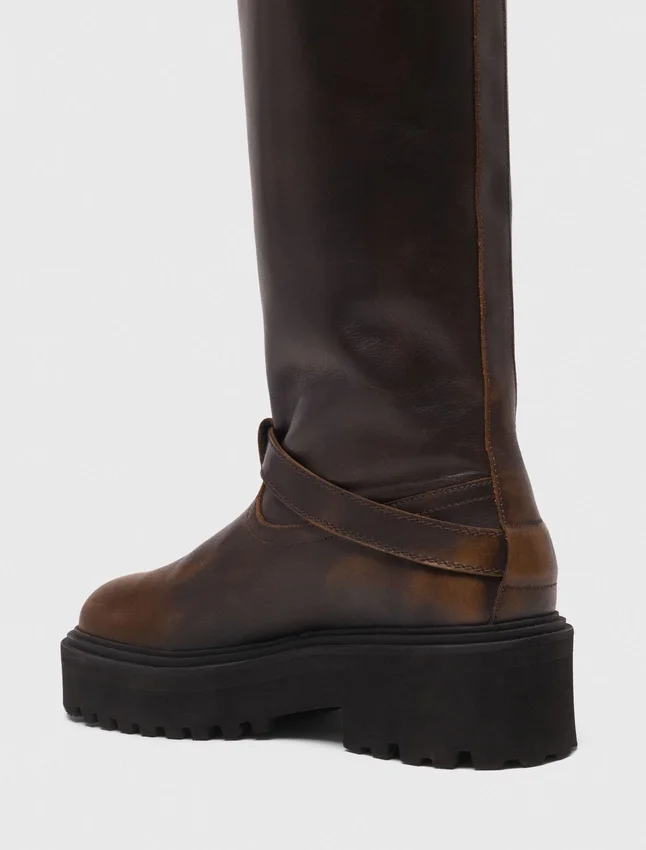 Leather biker boots Leather biker boots