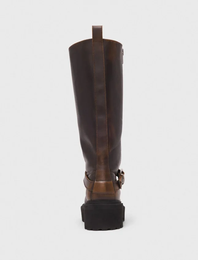 Leather biker boots Leather biker boots