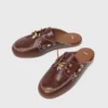 Leather boat mules