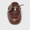 Leather boat mules