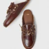 Leather boat mules