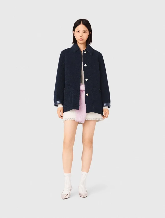 Leather & faux shearling jacket Leather & faux shearling jacket