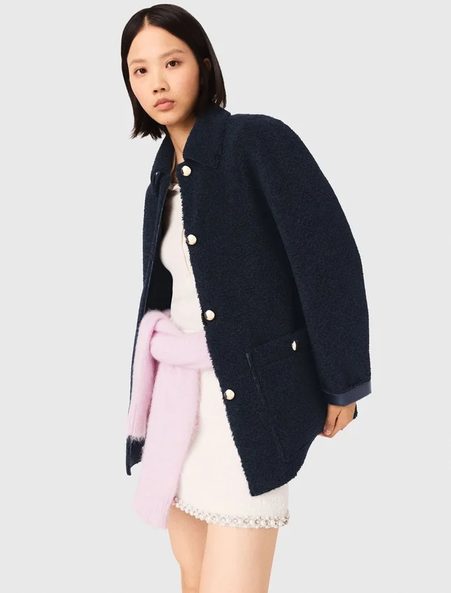 Leather & faux shearling jacket Leather & faux shearling jacket