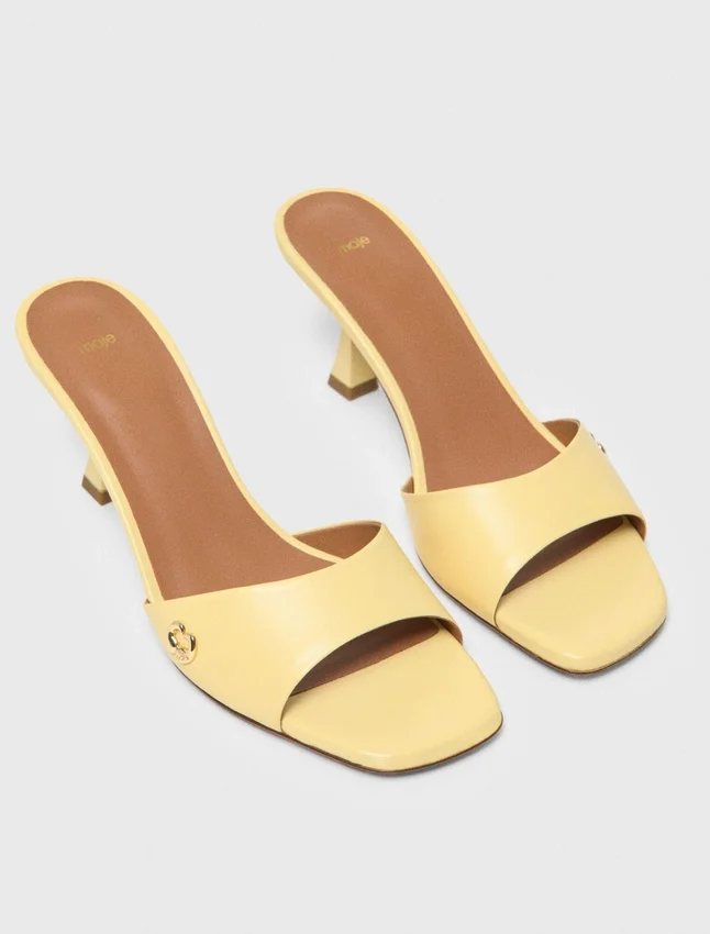 Leather mules Leather mules
