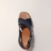 Leather platform sandals