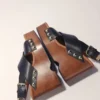 Leather platform sandals
