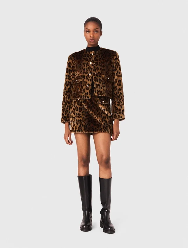 Leopard faux fur jacket Leopard faux fur jacket
