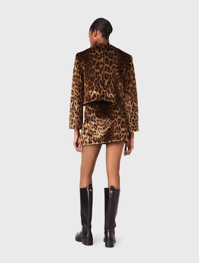 Leopard faux fur jacket Leopard faux fur jacket